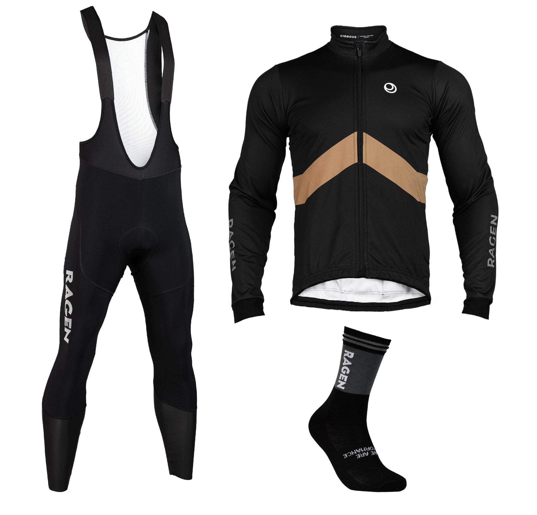 GIBBOUS Thermal Jacket + GIBBOUS Rainproof Bib Tights Bundle